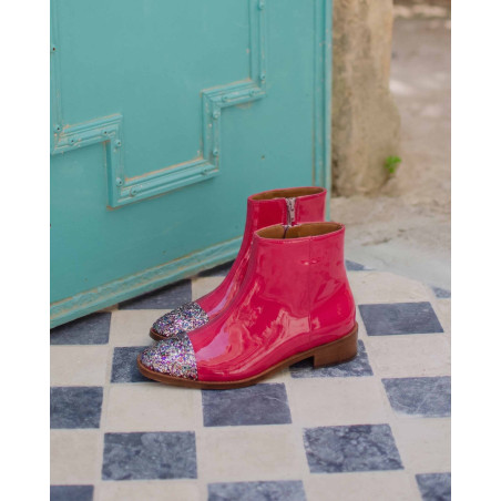 Bottines Camden rose bonbon