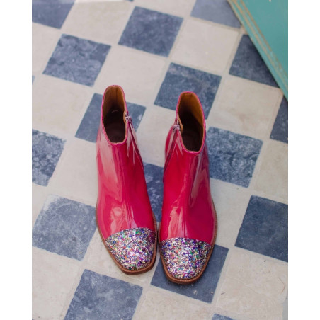 Bottines Camden rose bonbon