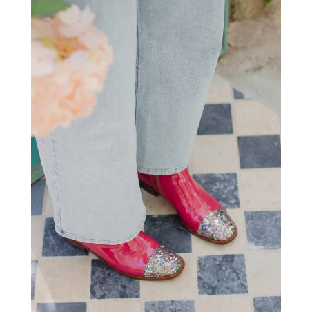 Bottines Camden rose bonbon