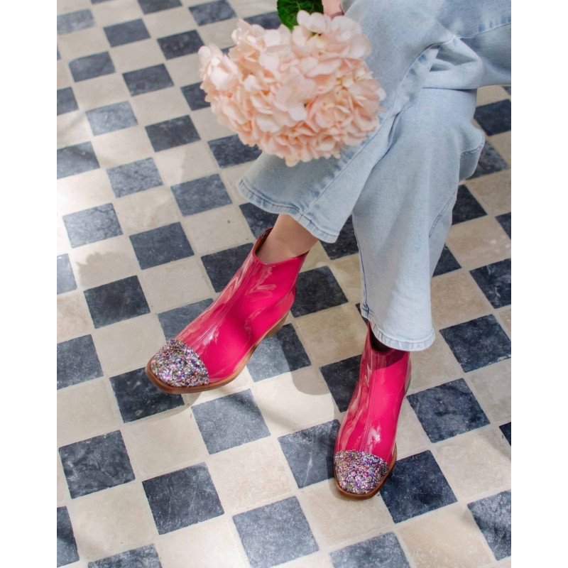 Bottines Camden rose bonbon
