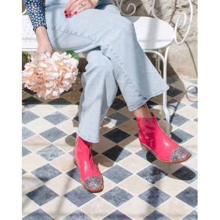 Bottines Camden rose bonbon