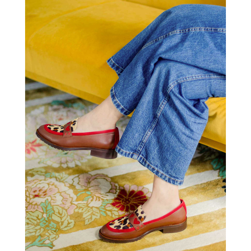 Mocassins Kyoto Léopard look