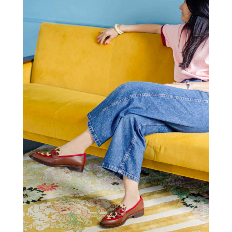 Mocassins Kyoto Léopard allure
