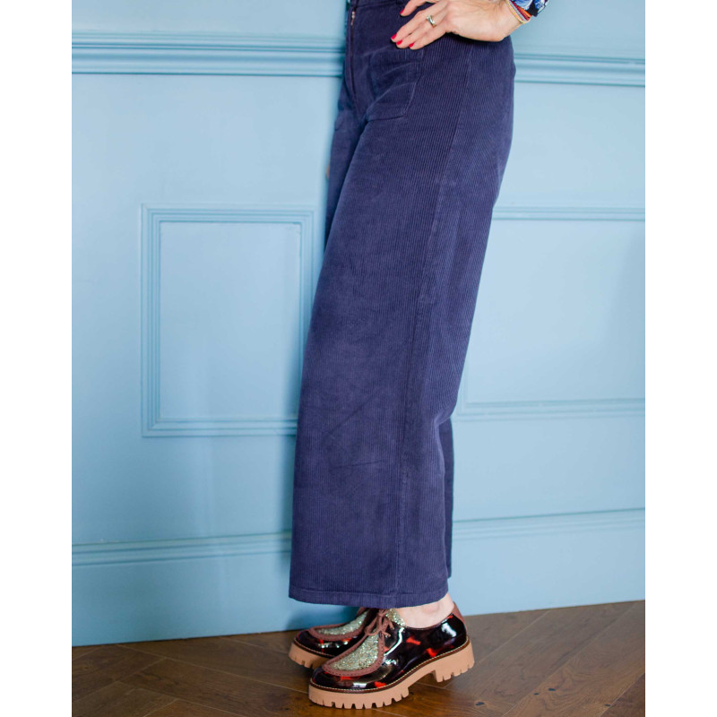 Pantalon Artemis Bleu nuit profil