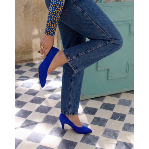 Escarpins Riga Bleu électrique look