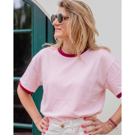 T-shirt Hélios Rose pastel look 2